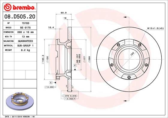 AP 15183 - Тормозной диск autospares.lv