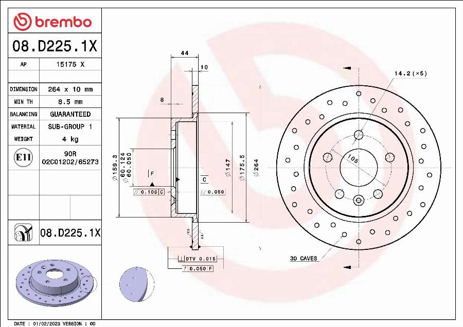 AP 15175 X - Тормозной диск autospares.lv