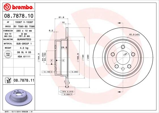 AP 15387 - Тормозной диск autospares.lv