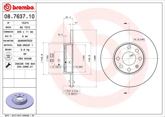 AP 15374 - Тормозной диск autospares.lv