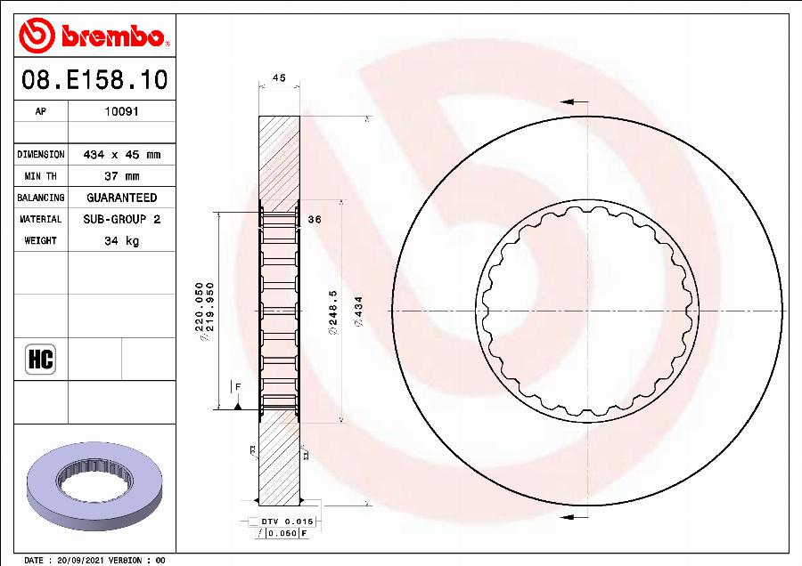 AP 10091 - Тормозной диск autospares.lv