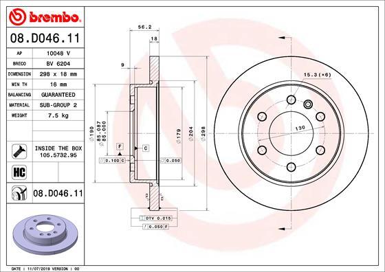 AP 10048V - Тормозной диск autospares.lv