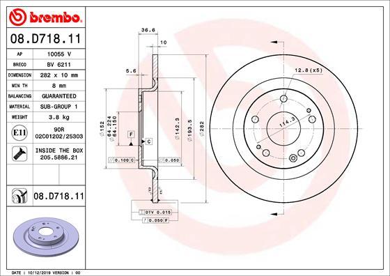 AP 10055 V - Тормозной диск autospares.lv