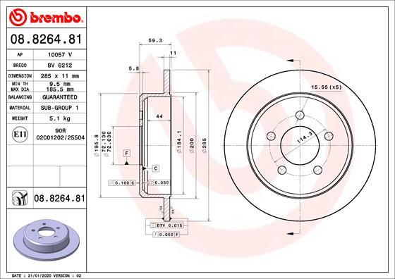 AP 10057 V - Тормозной диск autospares.lv