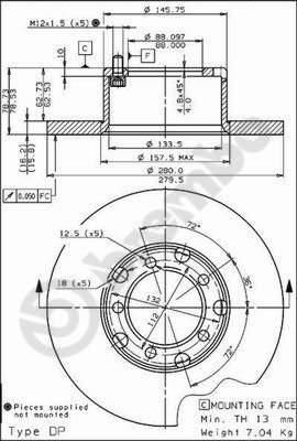 AP 10060 - Тормозной диск autospares.lv
