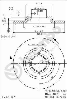 AP 10080 - Тормозной диск autospares.lv