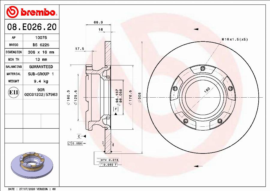 AP 10075 - Тормозной диск autospares.lv