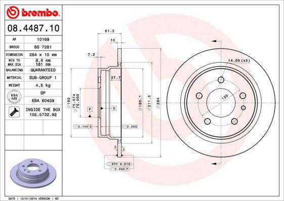 AP 10169 - Тормозной диск autospares.lv