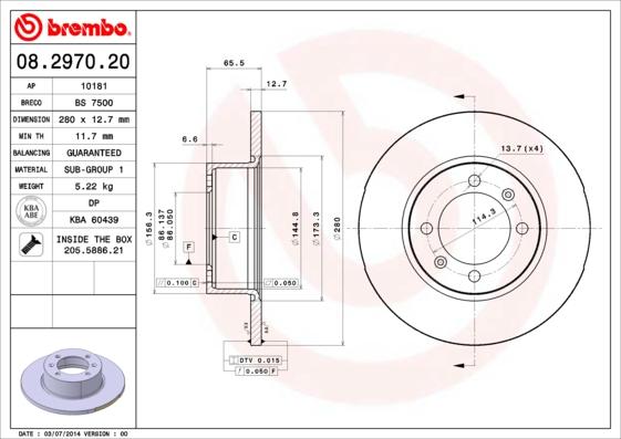 AP 10181 - Тормозной диск autospares.lv