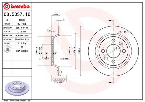 AP 10333 - Тормозной диск autospares.lv