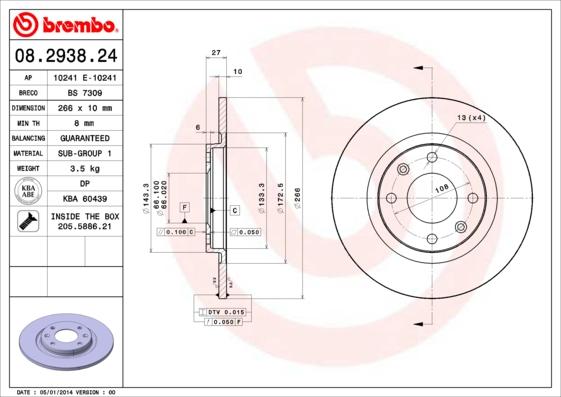 AP 10241 E - Тормозной диск autospares.lv