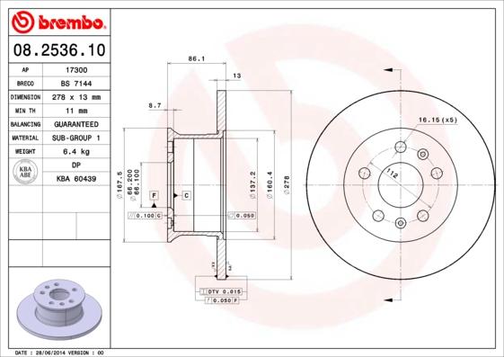 AP 17300 - Тормозной диск autospares.lv