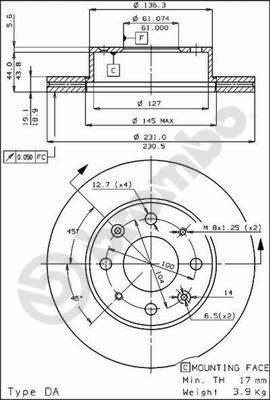 AP 29002 - Тормозной диск autospares.lv