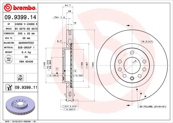 AP 24956 E - Тормозной диск autospares.lv