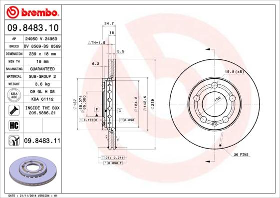 AP 24950 - Тормозной диск autospares.lv