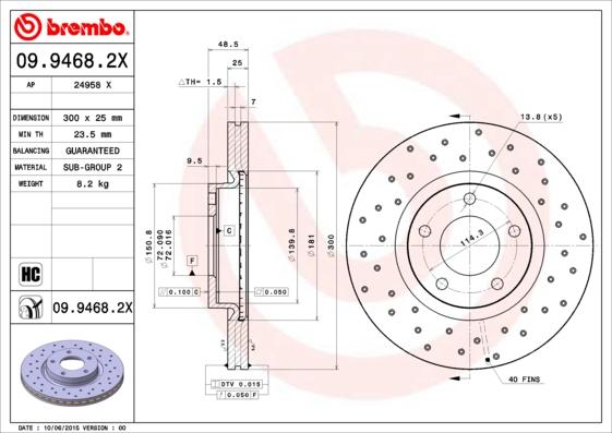 AP 24958 X - Тормозной диск autospares.lv