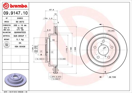 AP 24953 - Тормозной диск autospares.lv