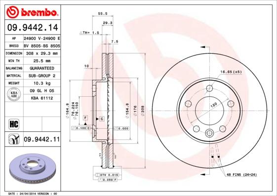 AP 24900 E - Тормозной диск autospares.lv