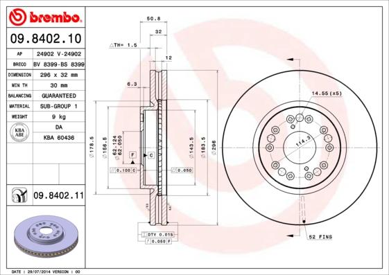 AP 24902 - Тормозной диск autospares.lv