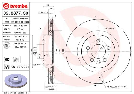 AP 24985 - Тормозной диск autospares.lv