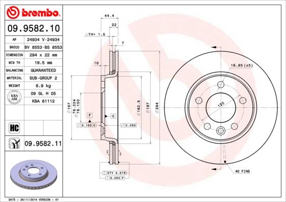 AP 24934 - Тормозной диск autospares.lv