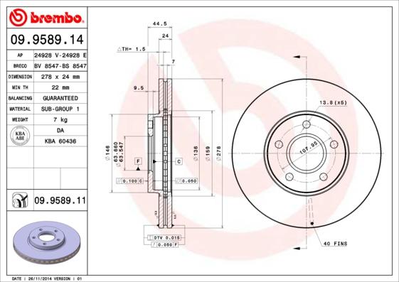 AP 24928 E - Тормозной диск autospares.lv