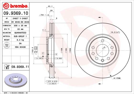 AP 24927 - Тормозной диск autospares.lv