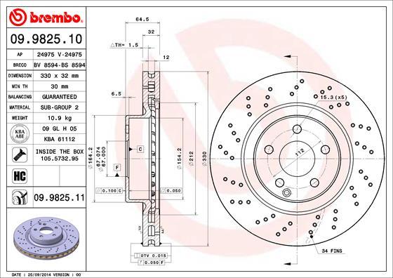 AP 24975 V - Тормозной диск autospares.lv