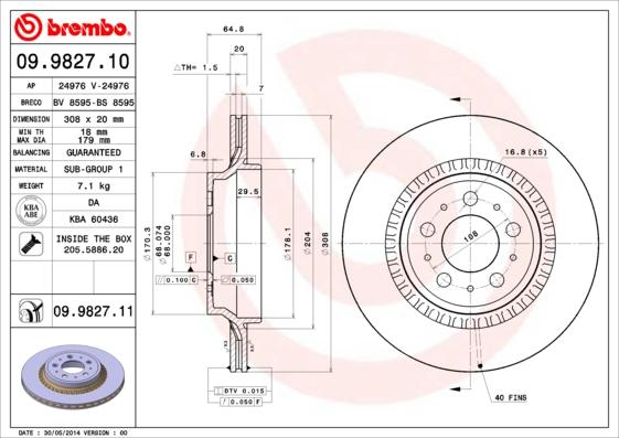 AP 24976 V - Тормозной диск autospares.lv