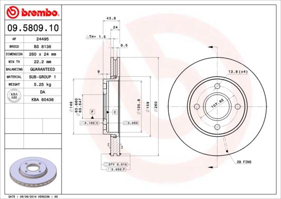 AP 24495 - Тормозной диск autospares.lv