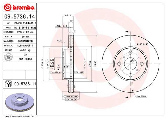 AP 24460 E - Тормозной диск autospares.lv