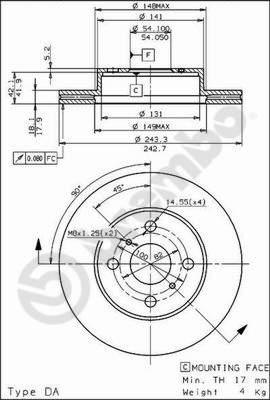 AP 24429 - Тормозной диск autospares.lv