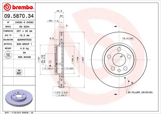 AP 24593 E - Тормозной диск autospares.lv