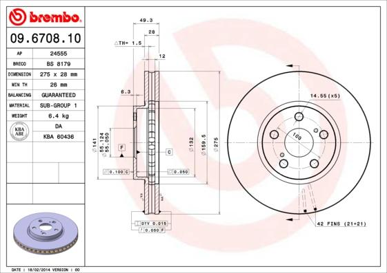 AP 24555 - Тормозной диск autospares.lv