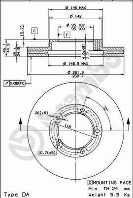 AP 24560 - Тормозной диск autospares.lv