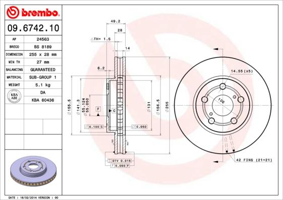 AP 24563 - Тормозной диск autospares.lv