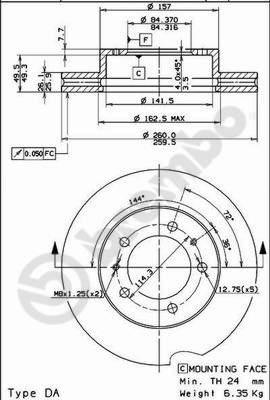 AP 24526 - Тормозной диск autospares.lv