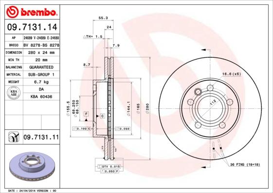 AP 24689 E - Тормозной диск autospares.lv