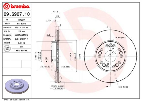 AP 24639 - Тормозной диск autospares.lv