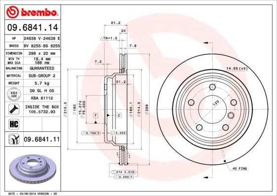 AP 24638 E - Тормозной диск autospares.lv