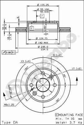 AP 24677 - Тормозной диск autospares.lv