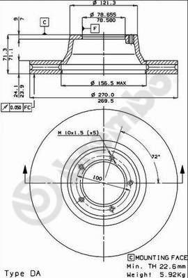 AP 24142 - Тормозной диск autospares.lv