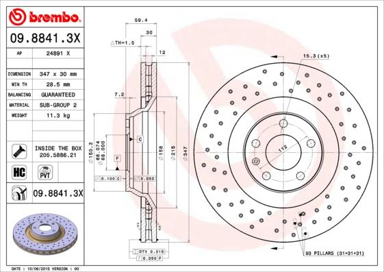 AP 24891 X - Тормозной диск autospares.lv