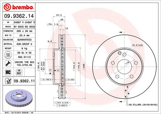 AP 24897 E - Тормозной диск autospares.lv