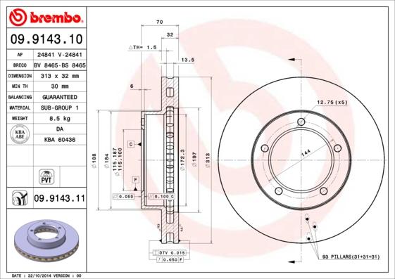 AP 24841 - Тормозной диск autospares.lv