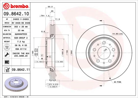 AP 24803 - Тормозной диск autospares.lv