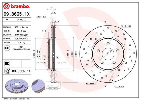 AP 24810 X - Тормозной диск autospares.lv