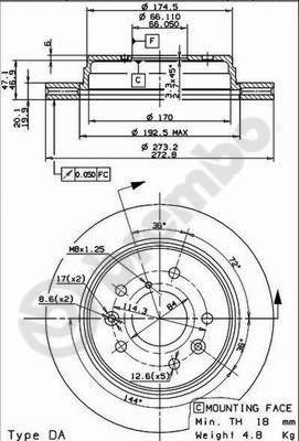 AE ADM54331 - Тормозной диск autospares.lv