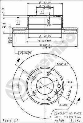 AP 24386 - Тормозной диск autospares.lv