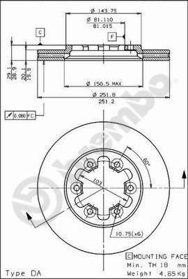 AP 24257 - Тормозной диск autospares.lv